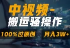 中视频搬运骚操作，双重去重100%原创视频，一键分发多平台变现，新手小白无脑操作，轻松日入1000+