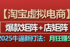 【淘宝虚拟项目】2025牛逼新打法：爆款矩阵+店矩阵，月狂赚5万